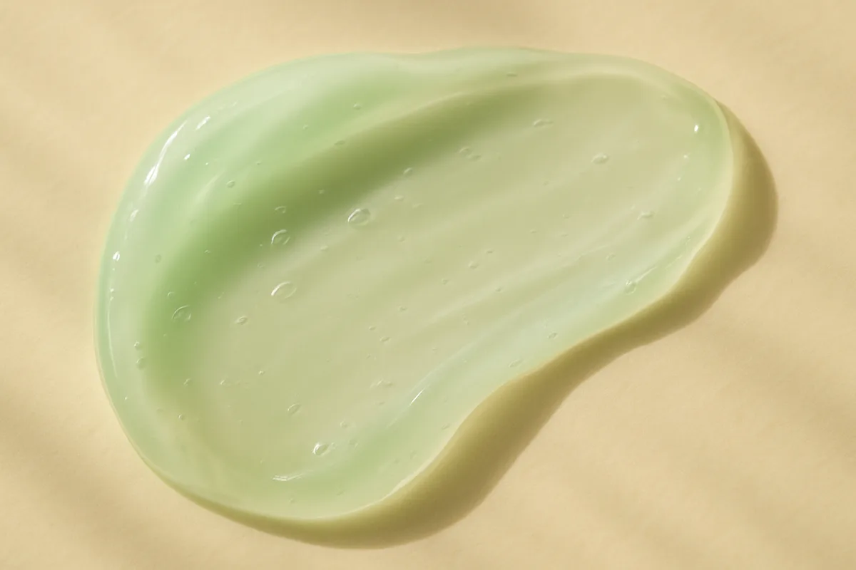 A soft gel texture in calming tones