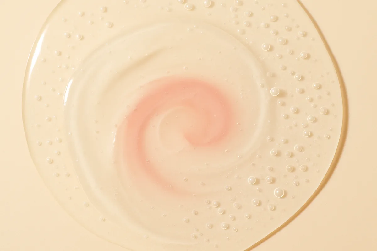 Macro of a clear acid toner texture