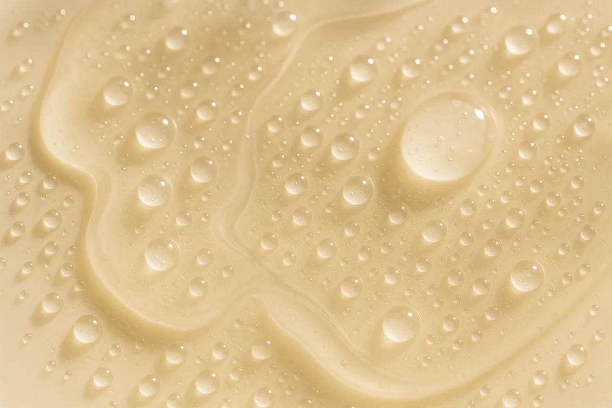 BHA toner texture catching the morning light, dotted with tiny water droplets