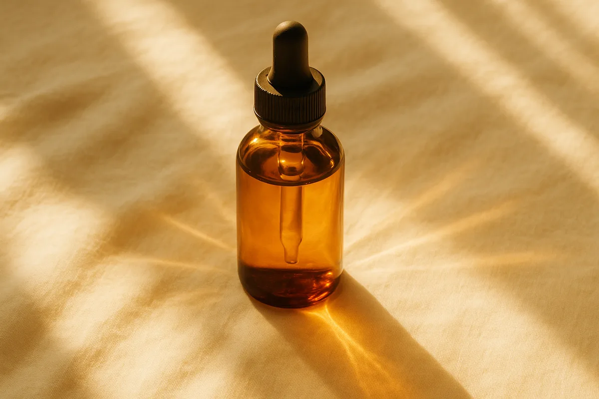 Soft natural light falling across a sunscreen still life