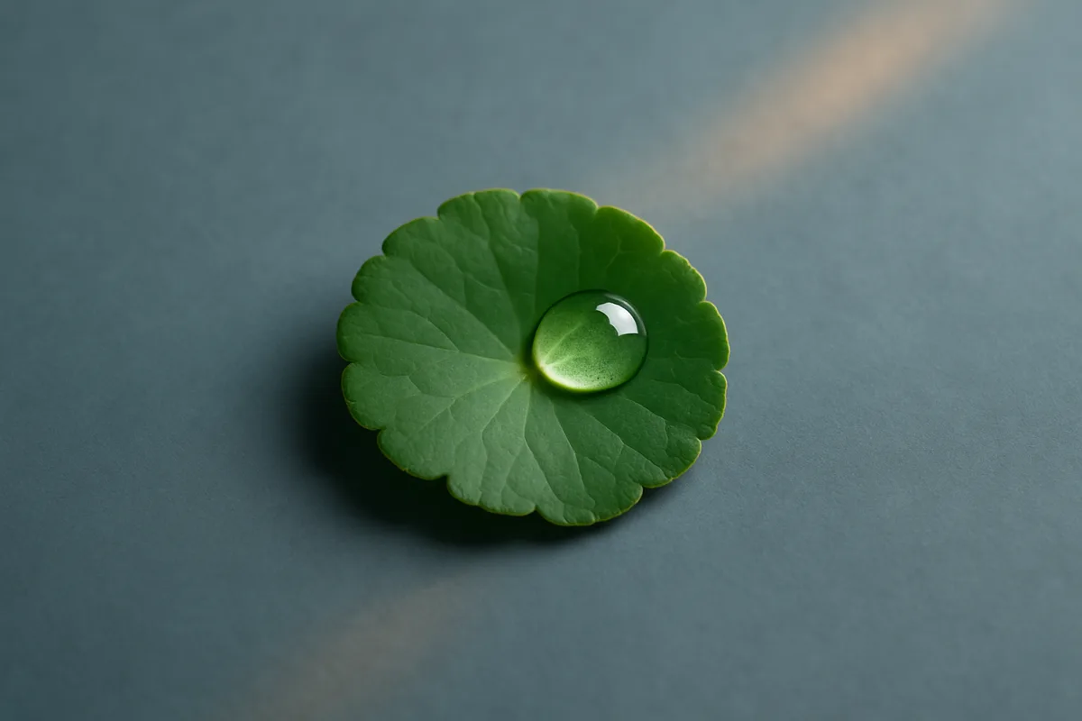Editorial image representing the skincare ingredient cica (centella asiatica)